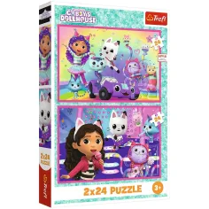 Juego de la casa de muñecas de Gabi con Gabby 2x24 piezas - Trefl