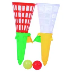 Juego de lanzamiento de pelotas con embudo 2 lanzadores y pelota