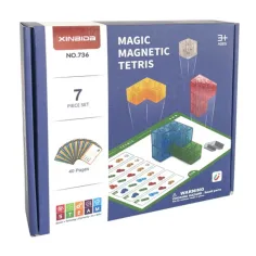 Juego de lógica magnético con 40 tarjetas
