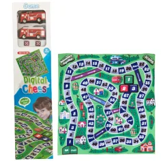 Juego de mesa de bomberos con alfombra de juego 70x70cm