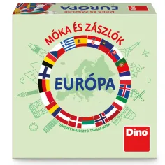 Juego de mesa de diversión y banderas - Dino
