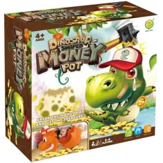 Juego de mesa de hucha de dinosaurio