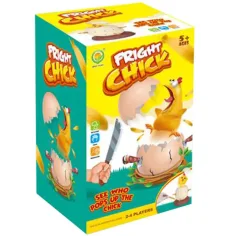 Juego de mesa de pollo asustado