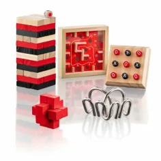 Juego de mesa mini de madera 5 en 1 - Woodyland