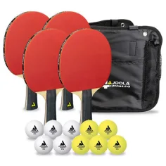 Juego de palas y pelotas de ping pong Joola Quattro en estuche - Spartan
