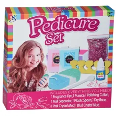 Juego de pedicura con purpurina y accesorios de 8 piezas