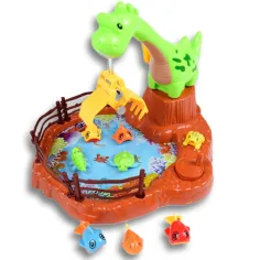 Juego de pesca de dinosaurios con grúa