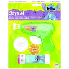 Juego de pistola de burbujas Stitch con luz