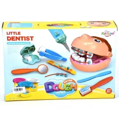 Juego de plastilina de dentista con brackets