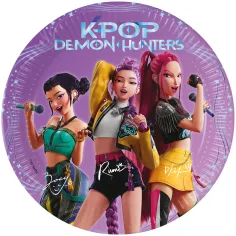 Juego de platos de papel K-Pop de 8 piezas de 20 cm