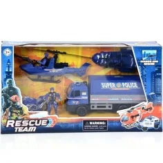 Juego de policía Rescue Team con moto