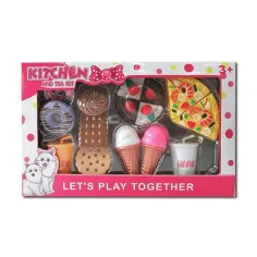 Juego de postres con donuts y helado
