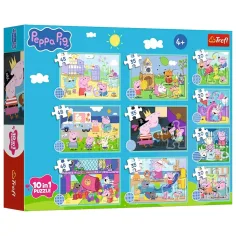 imagen de Juego de rompecabezas de Peppa Pig 10 en 1 - Trefl 1