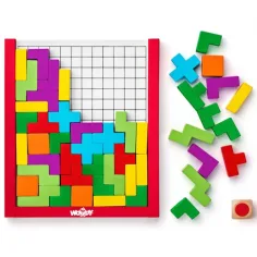 imagen de Juego de rompecabezas de Tetris de madera colorido - Woodyland 2