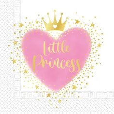 Juego de servilletas de papel Little Princess – 2 capas, 33x33 cm, 20 unidades