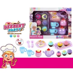 imagen de Juego de té y pasteles de plástico con accesorios 2
