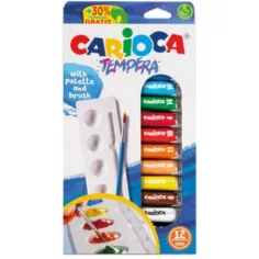 Juego de témpera en tubo 12x10ml - Carioca