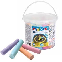 Juego de tizas de colores de 20 piezas en cubo - Carioca