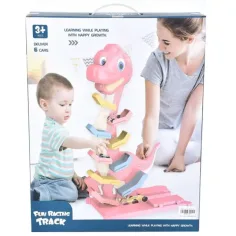 Juego de torre de dinosaurios con coches