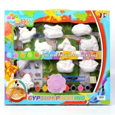Juego de yeso con moldes y pintura