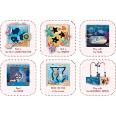 imagen de Juego sensorial de desarrollo de habilidades Montessori de madera - Vida submarina - Lisciani 2