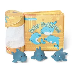 Juguete de baño: Libro impermeable, bebés delfines - Melissa & Doug