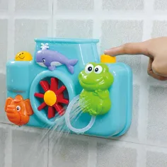 Juguete de baño para bebés con rueda de animales
