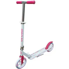 Jumbo rosa-blanco aluminio patinete - Spartan