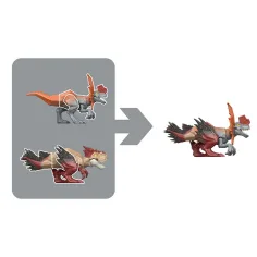 imagen de Jurassic World: Mayhem Mix-Ups DIY Mutante dino Dilophosaurus - Mattel 2