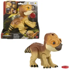 Jurassic World: Renacimiento - Figura de dinosaurio interactivo Aquilops Dolores - Mattel