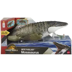 Jurassic World: Renacimiento – Figura Mosasaurus Bite 'N Blast - Mattel