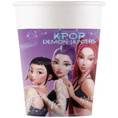 K-Pop Cazadores de Demonios vaso de papel set de 8 unidades 200ml