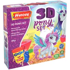 imagen de Kinetic Sand: Set de arena cinética de héroes de dinosaurios o ponis con accesorios de 500g 3