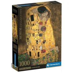 Klimt: El beso Colección de Museo rompecabezas de 1000 piezas con póster - Clementoni
