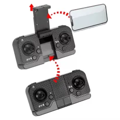 imagen de KOO: Kotaro 058 dron plegable con control remoto de doble cámara y luces LED 7