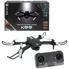 KOO: Kotaro 079 dron plegable azul con control remoto de doble cámara y luces LED