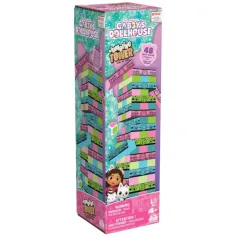 La casa de muñecas de Gabby: juego de mesa Jenga para construir torres de colores - Spin Master