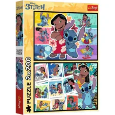 La vida feliz de Lilo y Stitch 2x200 puzzle - Trefl