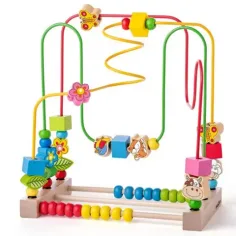 Labirinto de bolas coloridas con ábaco - Woodyland