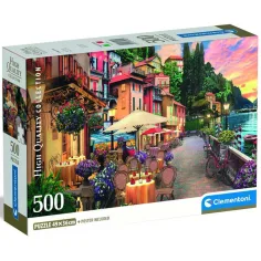 Lago de Como, Italia, puzzle HQC de 500 piezas - Clementoni