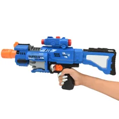imagen de Lanzador Rápido: Arma de dardos de esponja con cargador rotativo eléctrico 20 balas de dardos 49cm 7