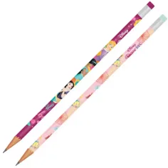 Lápiz de grafito de Princesas Disney con goma de borrar en el extremo, disponible en varias versiones 1ud