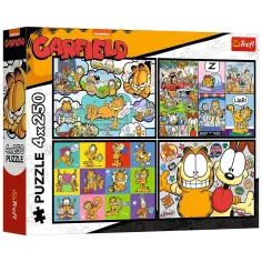 Las aventuras de Garfield puzzle de 4x250 piezas - Trefl