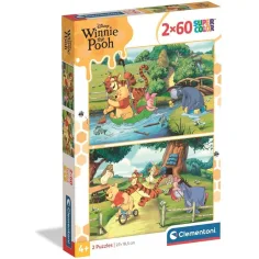 Las aventuras de Winnie the Pooh 2x60 piezas Supercolor puzzle - Clementoni