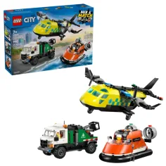LEGO® City: Avión, camión con cesta elevadora y vehículo de aire comprimido remix (60505)