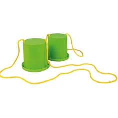 LENA: Eco pot de zancos con cubo de juego en color verde