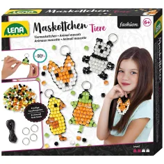LENA: Kit de creación de llaveros de bricolaje con cuentas de animales