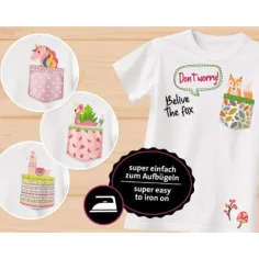 imagen de LENA: ¡Personaliza tu camiseta! - Set creativo de decoración de camisetas con bolsillos 2