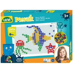 LENA: Set creativo de mosaico transparente de puntos de 10mm 260 piezas