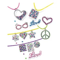 imagen de LENA: Set de joyería con medallas de metal y cristales 2
